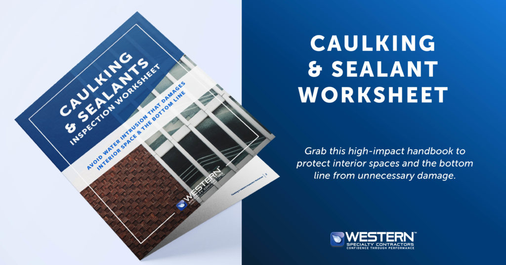 Caulking and Sealant Worksheet mockup - "Grab this high-impact handbook to protect interior spaces and the bottom line from unnecessary damage"