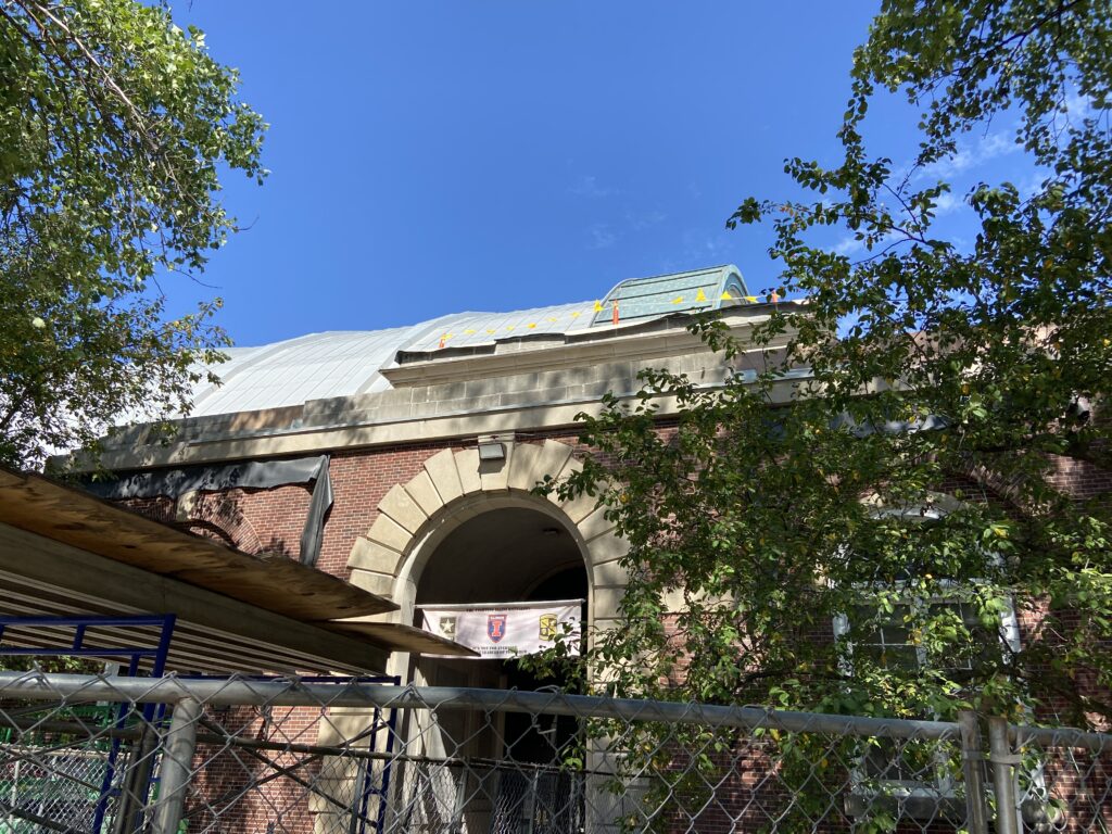 University of IL façade restoration in progress