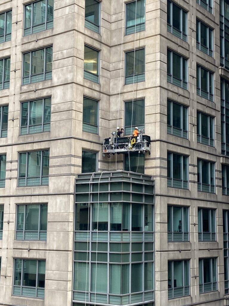 Western's crew working on the One North Franklin Building